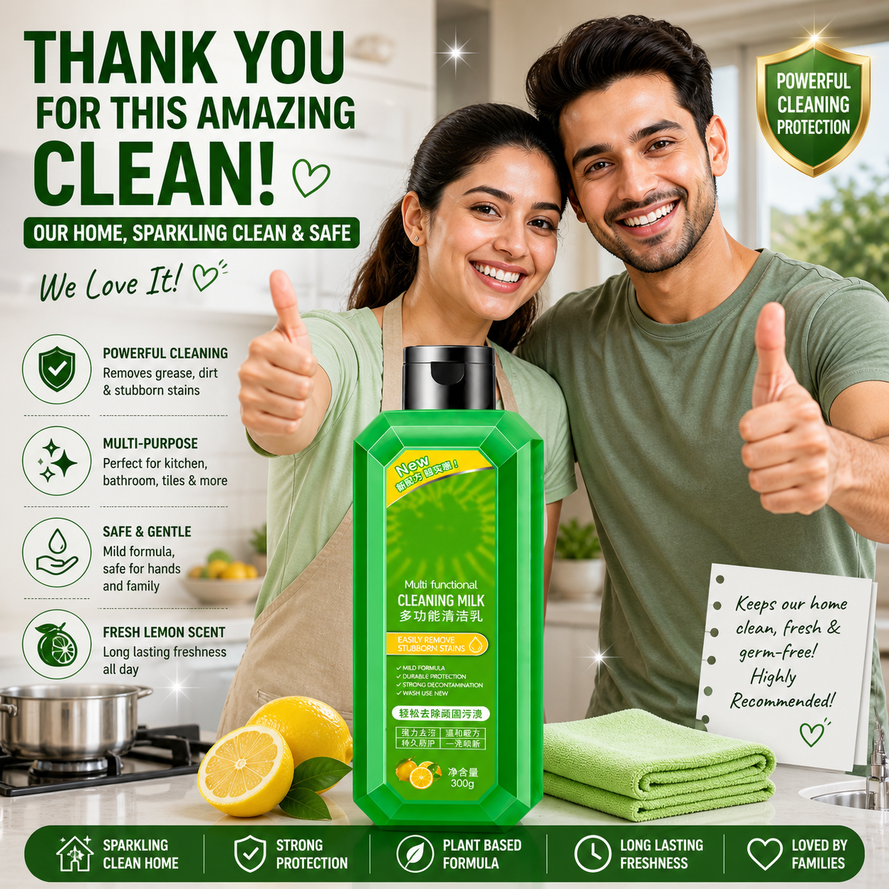 Cleaning Agent for Kitchen & Bathroom ( Pack Of 2 )