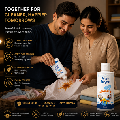 Stain Remover for Clothes Sofas & Cars Removes Tough Stains Spot Cleaner Active Enzyme Laundry Stain Remover