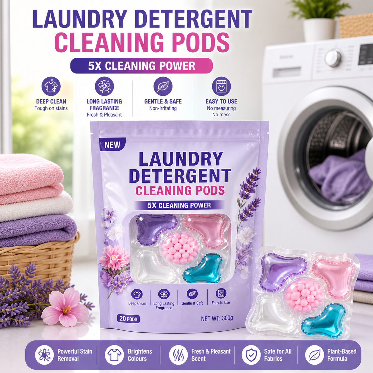 Washing Machine Detergent Pods (PACK OF 2)