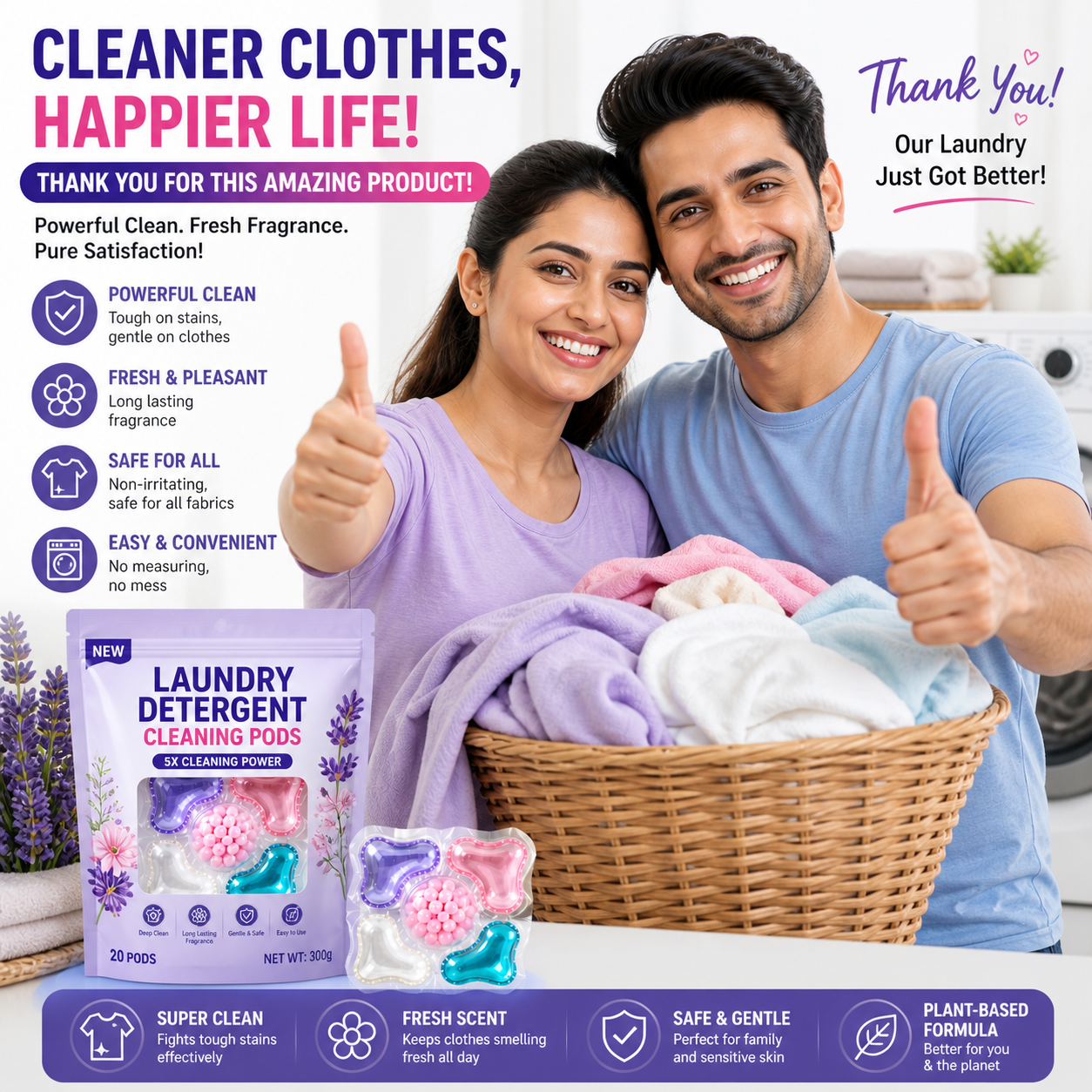 Washing Machine Detergent Pods (PACK OF 2)