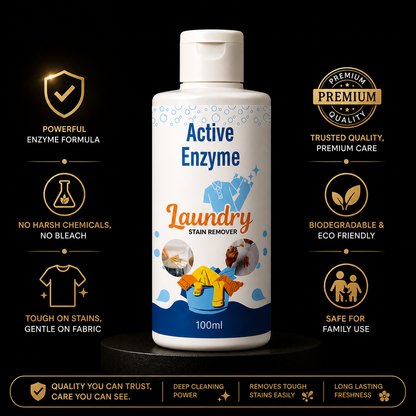 Stain Remover for Clothes Sofas & Cars Removes Tough Stains Spot Cleaner Active Enzyme Laundry Stain Remover