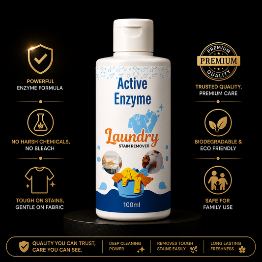 Stain Remover for Clothes Sofas & Cars Removes Tough Stains Spot Cleaner Active Enzyme Laundry Stain Remover